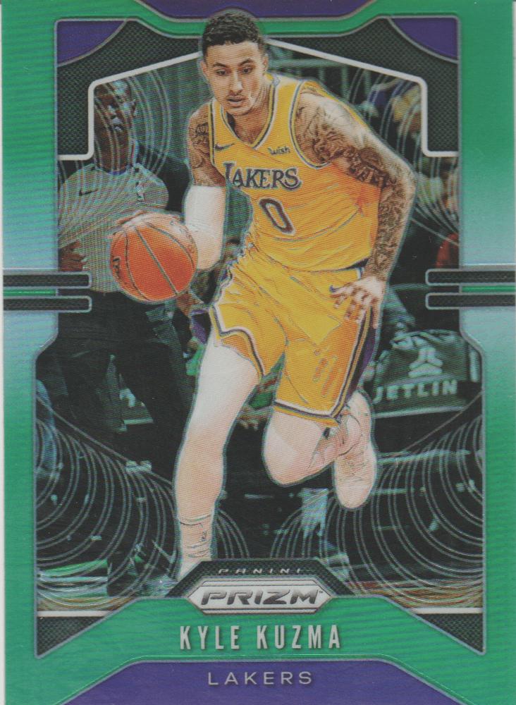 #130 Kyle Kuzma - Los Angeles Lakers - 2019-20 Panini Prizm - Prizms Green Basketball