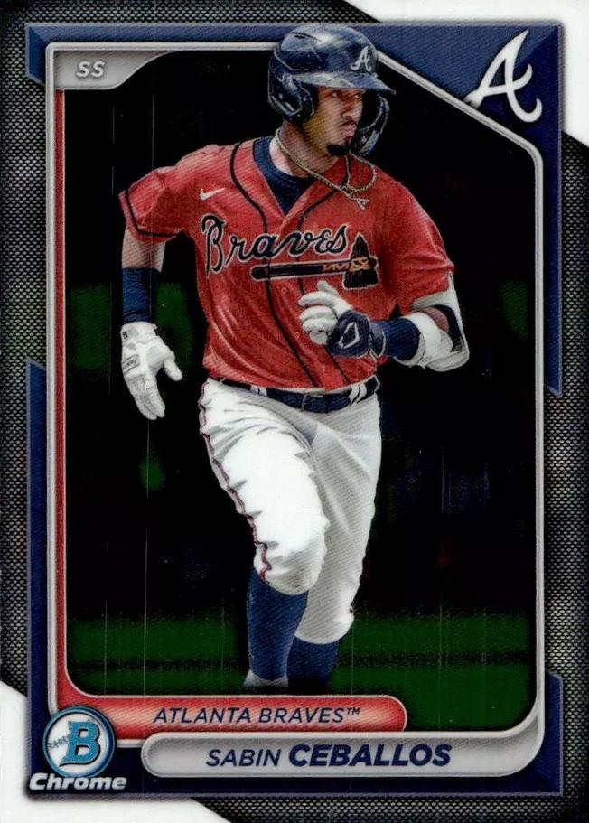 #BCP-130 Sabin Ceballos - Atlanta Braves - 2024 Bowman - Chrome Prospects Baseball