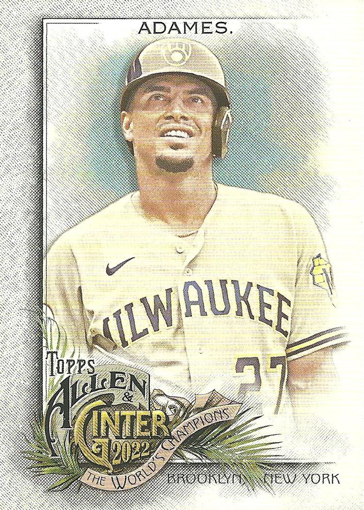 #130 Willy Adames - Milwaukee Brewers - 2022 Topps Allen & Ginter Baseball