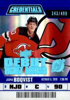 #130 Jesper Boqvist - New Jersey Devils - 2019-20 Upper Deck Credentials Hockey