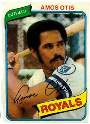 #130 Amos Otis - Kansas City Royals - 1980 Topps Baseball