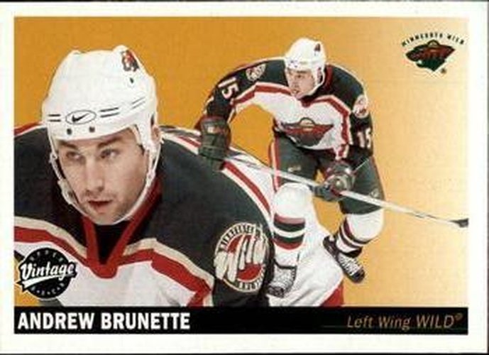 #130 Andrew Brunette - Minnesota Wild - 2002-03 Upper Deck Vintage Hockey