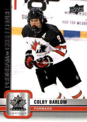 #130 Colby Barlow - Canada - 2023 Upper Deck Team Canada Juniors Hockey