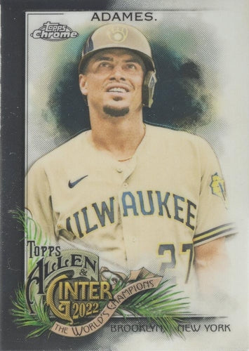 #130 Willy Adames - Milwaukee Brewers - 2022 Topps Allen & Ginter Chrome Baseball