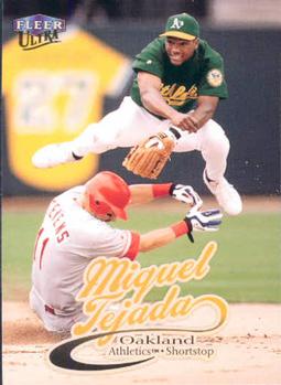 #130 Miguel Tejada - Oakland Athletics - 1999 Ultra Baseball