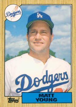 #131T Matt Young - Los Angeles Dodgers - 1987 Topps Traded Baseball
