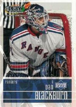 #131 Dan Blackburn - New York Rangers - 2001-02 Upper Deck Playmakers Hockey
