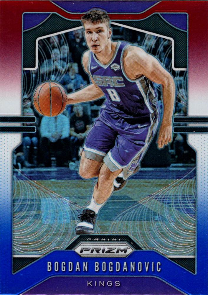 #131 Bogdan Bogdanovic - Sacramento Kings - 2019-20 Panini Prizm - Prizms Red White and Blue Basketball