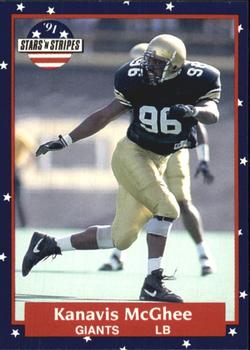 #131 Kanavis McGhee - New York Giants - 1991 Fleer Stars 'n Stripes Football