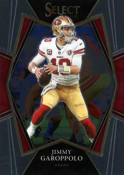 #131 Jimmy Garoppolo - San Francisco 49ers - 2021 Panini Select - Black and Gold Prizm Die Cut Football