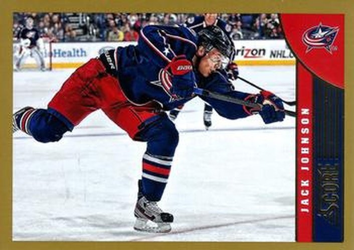 #131 Jack Johnson - Columbus Blue Jackets - 2013-14 Score - Gold Hockey