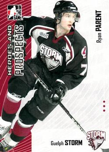 #131 Ryan Parent - Guelph Storm - 2005-06 In The Game Heroes and Prospects Hockey