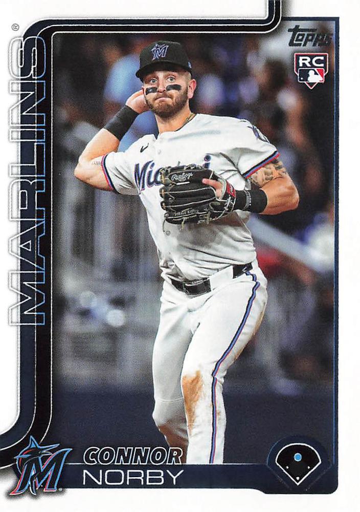 #132 Connor Norby - Miami Marlins - 2025 Topps Baseball