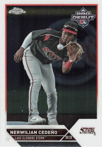 #PDC-132 Nerwilian Cedeño - Lake Elsinore Storm - 2023 Topps Pro Debut - Chrome Baseball