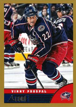#132 Vinny Prospal - Columbus Blue Jackets - 2013-14 Score - Gold Hockey