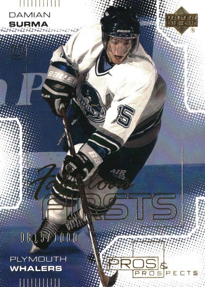 #132 Damian Surma - Plymouth Whalers - 2000-01 Upper Deck Pros & Prospects Hockey