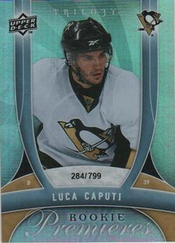 #132 Luca Caputi - Pittsburgh Penguins - 2009-10 Upper Deck Trilogy Hockey