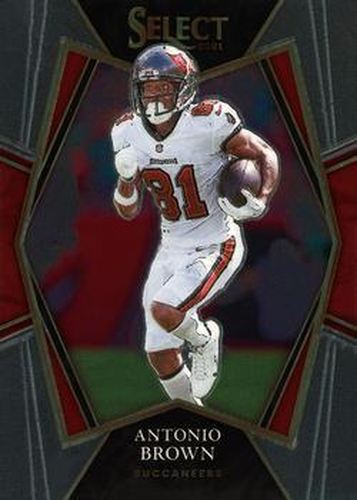 #132 Antonio Brown - Tampa Bay Buccaneers - 2021 Panini Select - Black and Gold Prizm Die Cut Football