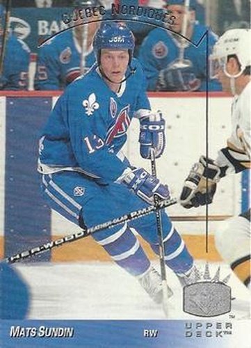 #132 Mats Sundin - Quebec Nordiques - 1993-94 Upper Deck - SP Hockey
