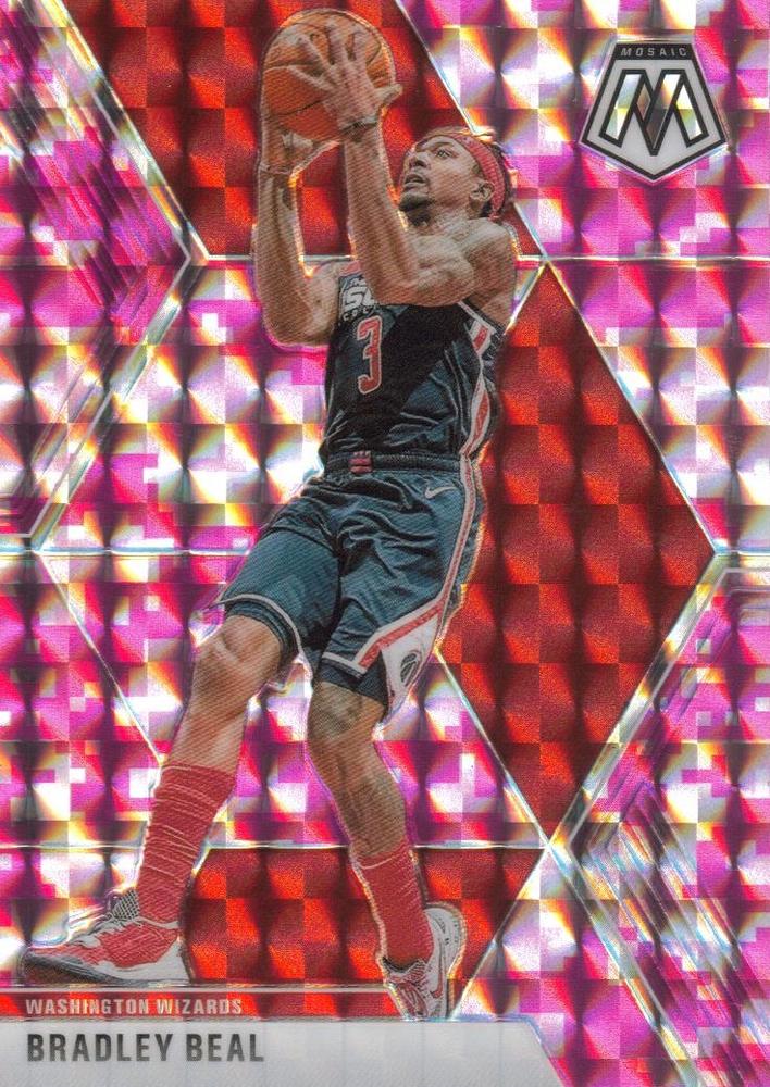 #132 Bradley Beal - Washington Wizards - 2019-20 Panini Mosaic - Camo Pink Basketball