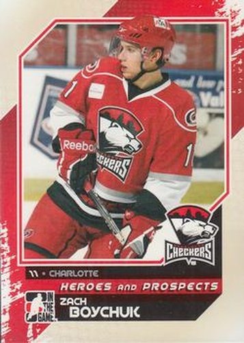 #132 Zach Boychuk - Charlotte Checkers - 2010-11 In The Game Heroes and Prospects Hockey