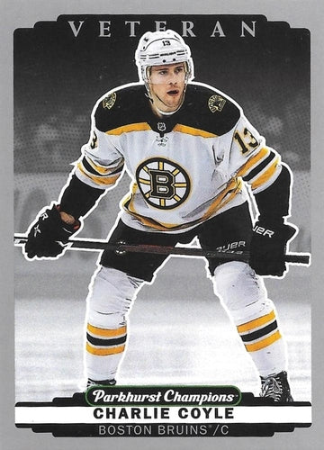#132 Charlie Coyle - Boston Bruins - 2022-23 Parkhurst Champions - Silver Hockey