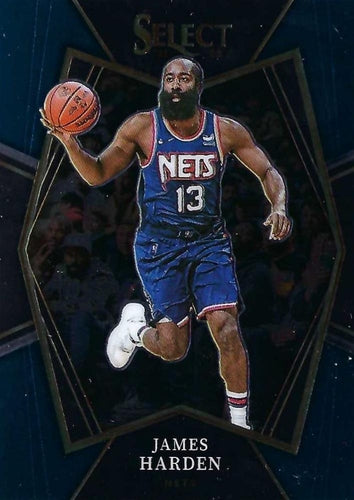 #132 James Harden - Brooklyn Nets - 2021-22 Panini Select - Blue Basketball