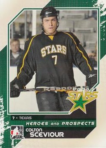 #133 Colton Sceviour - Texas Stars - 2010-11 In The Game Heroes and Prospects Hockey