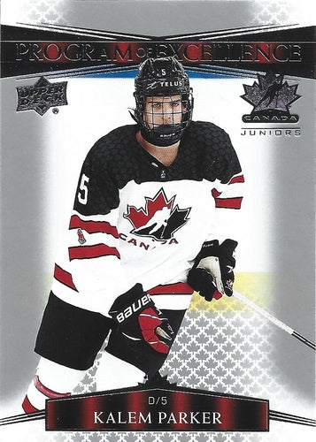 #133 Kalem Parker - Canada - 2022-23 Upper Deck Team Canada Juniors Hockey