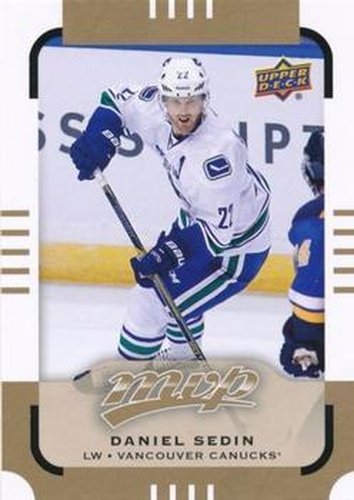 #133 Daniel Sedin - Vancouver Canucks - 2015-16 Upper Deck MVP Hockey