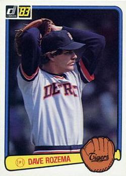 #133 Dave Rozema - Detroit Tigers - 1983 Donruss Baseball