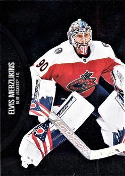 #133 Elvis Merzlikins - Columbus Blue Jackets - 2021-22 Skybox Metal Universe Hockey