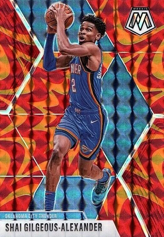 #133 Shai Gilgeous-Alexander - Oklahoma City Thunder - 2019-20 Panini Mosaic - Reactive Orange Basketball