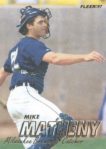 #133 Mike Matheny - Milwaukee Brewers - 1997 Fleer Baseball