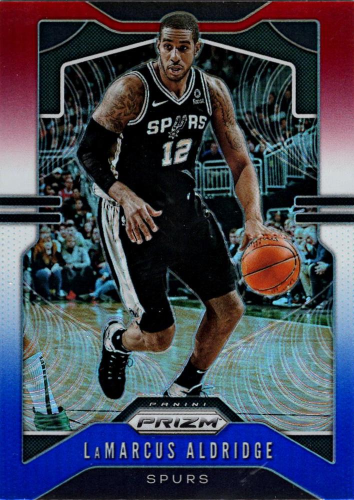 #133 LaMarcus Aldridge - San Antonio Spurs - 2019-20 Panini Prizm - Prizms Red White and Blue Basketball