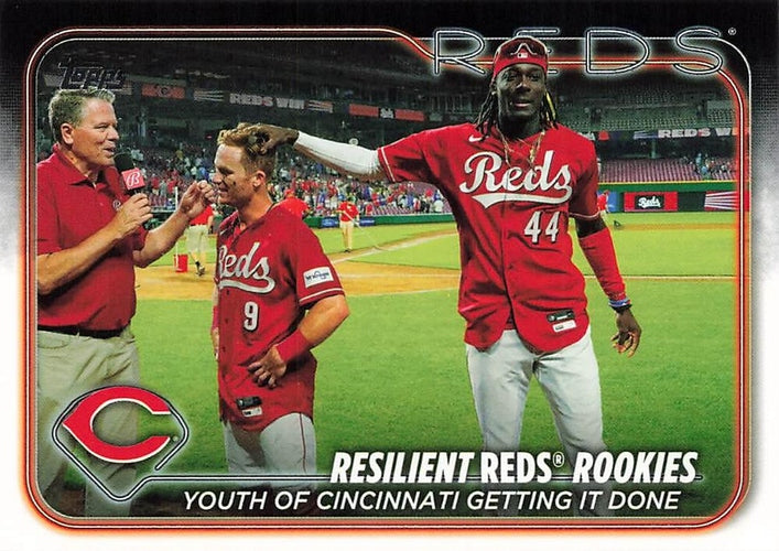 #133 Resilient Reds Rookies: Youth of Cincinnati Getting It Down - Cincinnati Reds - 2024 Topps Baseball