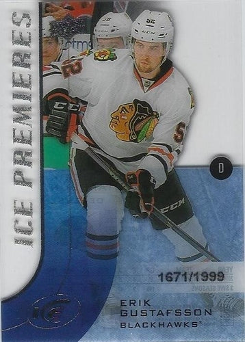 #133 - Erik Gustafsson - Chicago Blackhawks - 2015-16 Upper Deck Ice Hockey