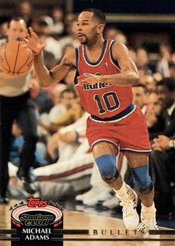 #134 Michael Adams - Washington Bullets - 1992-93 Stadium Club Basketball