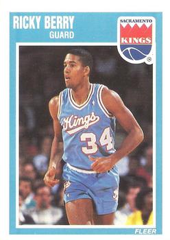 #134 Ricky Berry - Sacramento Kings - 1989-90 Fleer Basketball