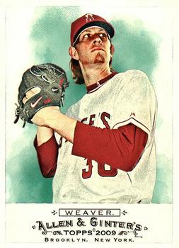#134 Jered Weaver - Los Angeles Angels - 2009 Topps Allen & Ginter Baseball