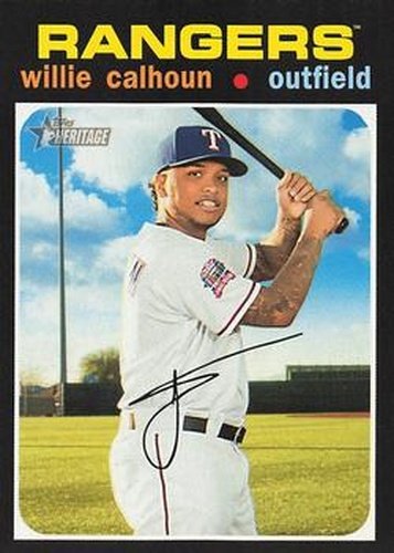 #134 Willie Calhoun - Texas Rangers - 2020 Topps Heritage Baseball
