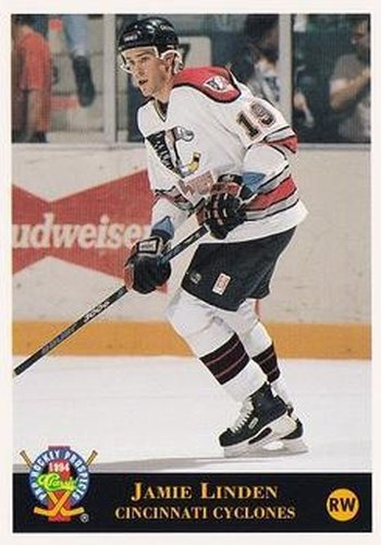 #134 Jamie Linden - Cincinnati Cyclones - 1994 Classic Pro Hockey Prospects Hockey