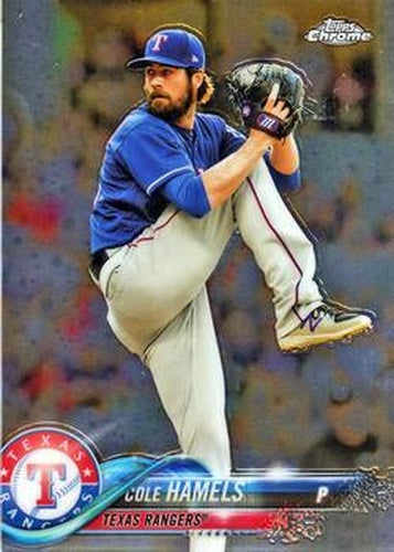 #134 Cole Hamels - Texas Rangers - 2018 Topps Chrome Baseball