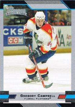 #134 Gregory Campbell - Florida Panthers - 2003-04 Bowman Draft Picks and Prospects Hockey