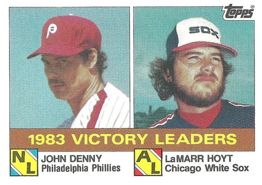 #135 1983 Victory Leaders John Denny / LaMarr Hoyt - Philadelphia Phillies / Chicago White Sox - 1984 Topps Baseball