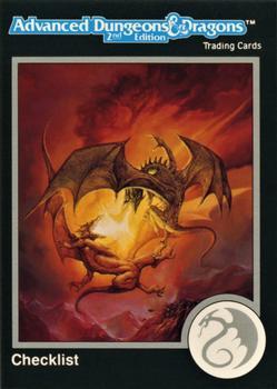#135 Checklist 2 - 18- 78 - 1991 TSR Advanced Dungeons & Dragons - Silver