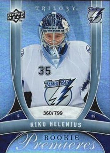 #135 Riku Helenius - Tampa Bay Lightning - 2009-10 Upper Deck Trilogy Hockey