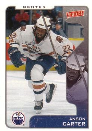 #135 Anson Carter - Edmonton Oilers - 2001-02 Upper Deck Victory Hockey