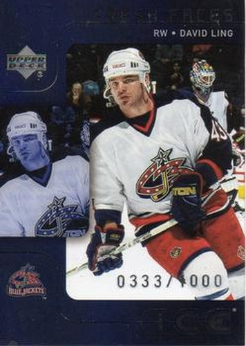 #135 David Ling - Columbus Blue Jackets - 2001-02 Upper Deck Ice Hockey