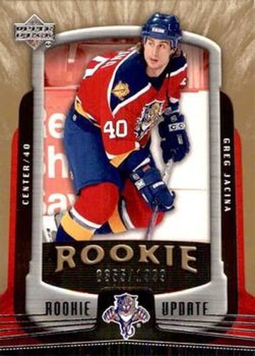 #135 Greg Jacina - Florida Panthers - 2005-06 Upper Deck Rookie Update Hockey